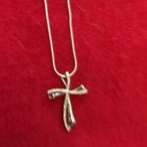 Silver cross necklace